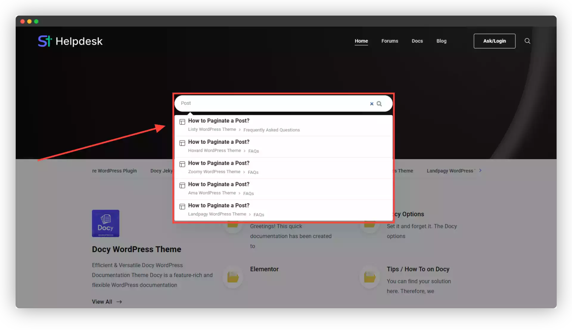 EazyDocs Search Widget Demo