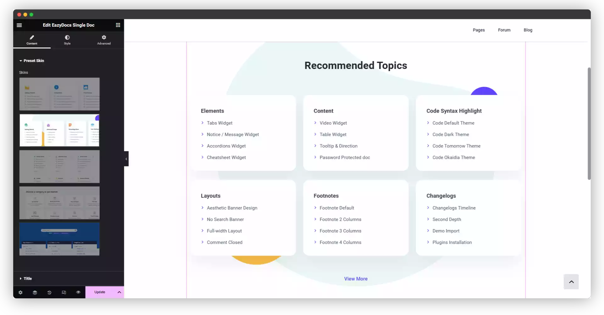 EazyDocs Single Doc Widget